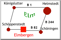 Karte Zufahrtswege Elmbergen